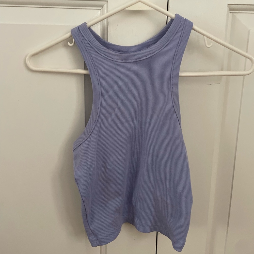 Purple halter top